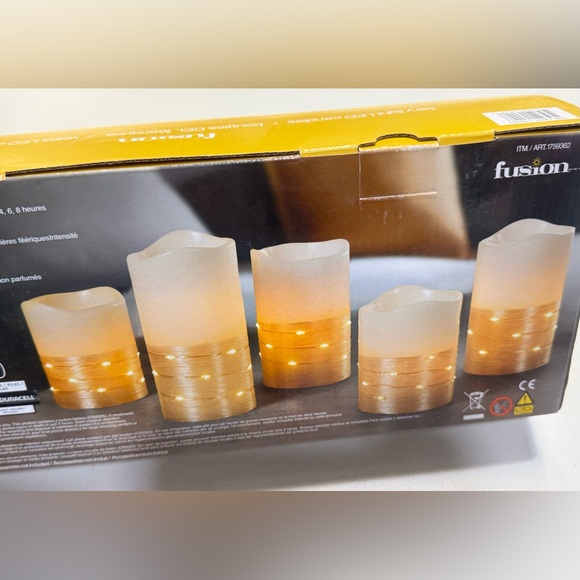 Fusion Fairy Light Multifunction Remote Control LED Candles, Gold (5 Count) - Picture 3 of 5